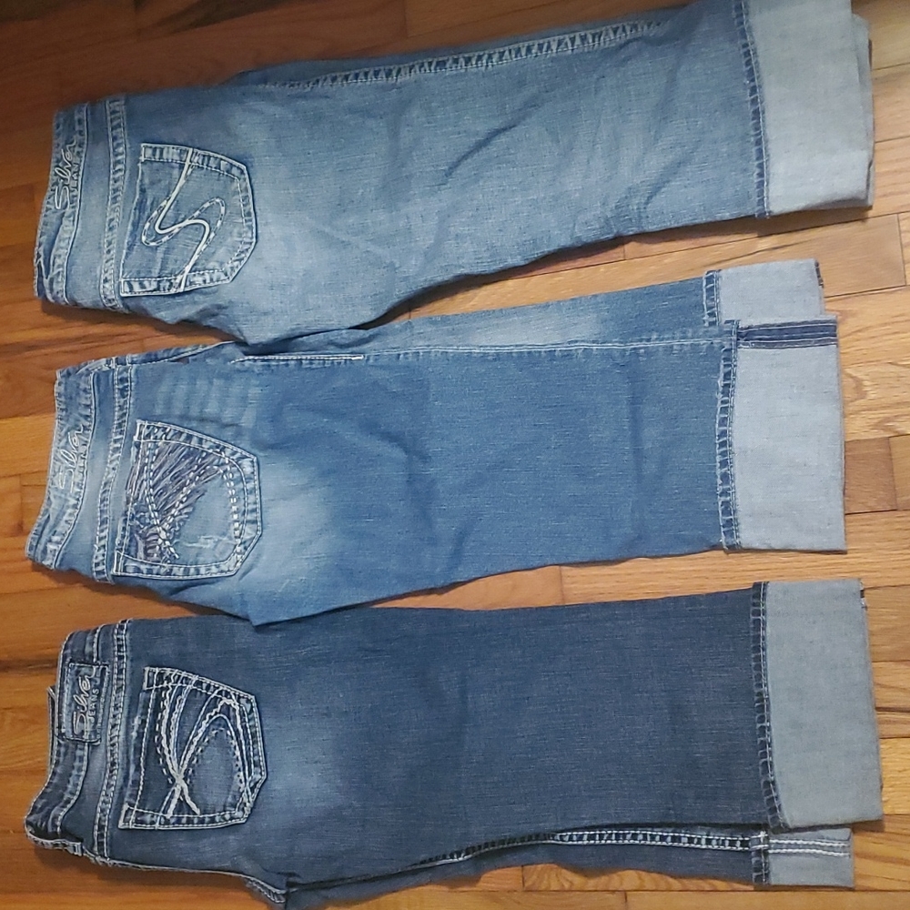 Silver brand jean capri's 3 pair